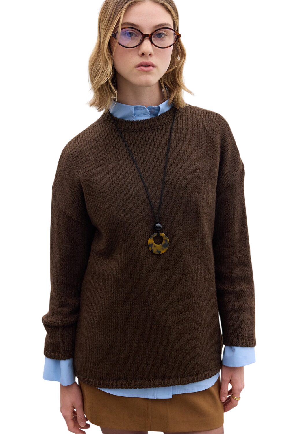 SCHWARZER ÜBERGRÖSSEN-PULLOVER