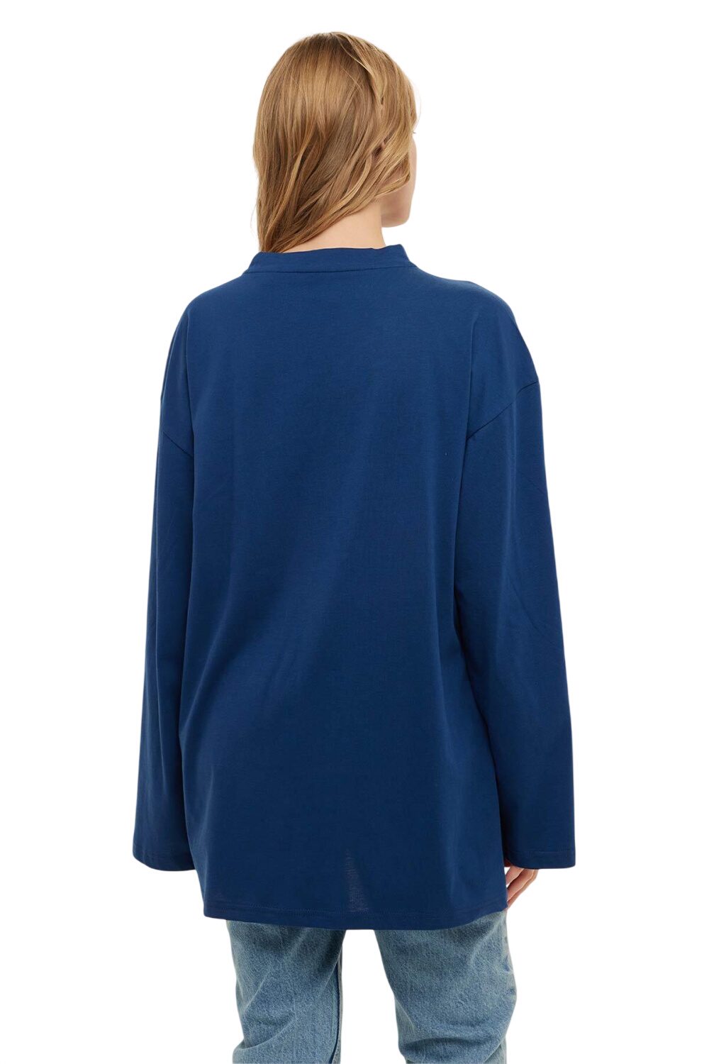 Oversized Schwarzes T-Shirt mit Weitenärmeln