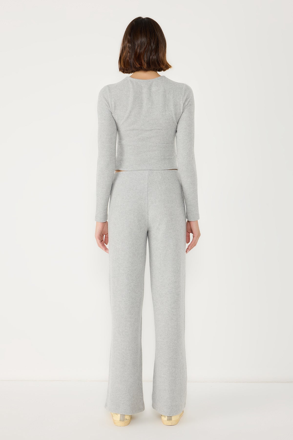 Baumwollhose mit weitem Bein