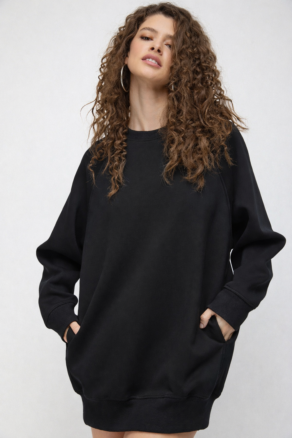 Baumwoll-Sweatshirtkleid