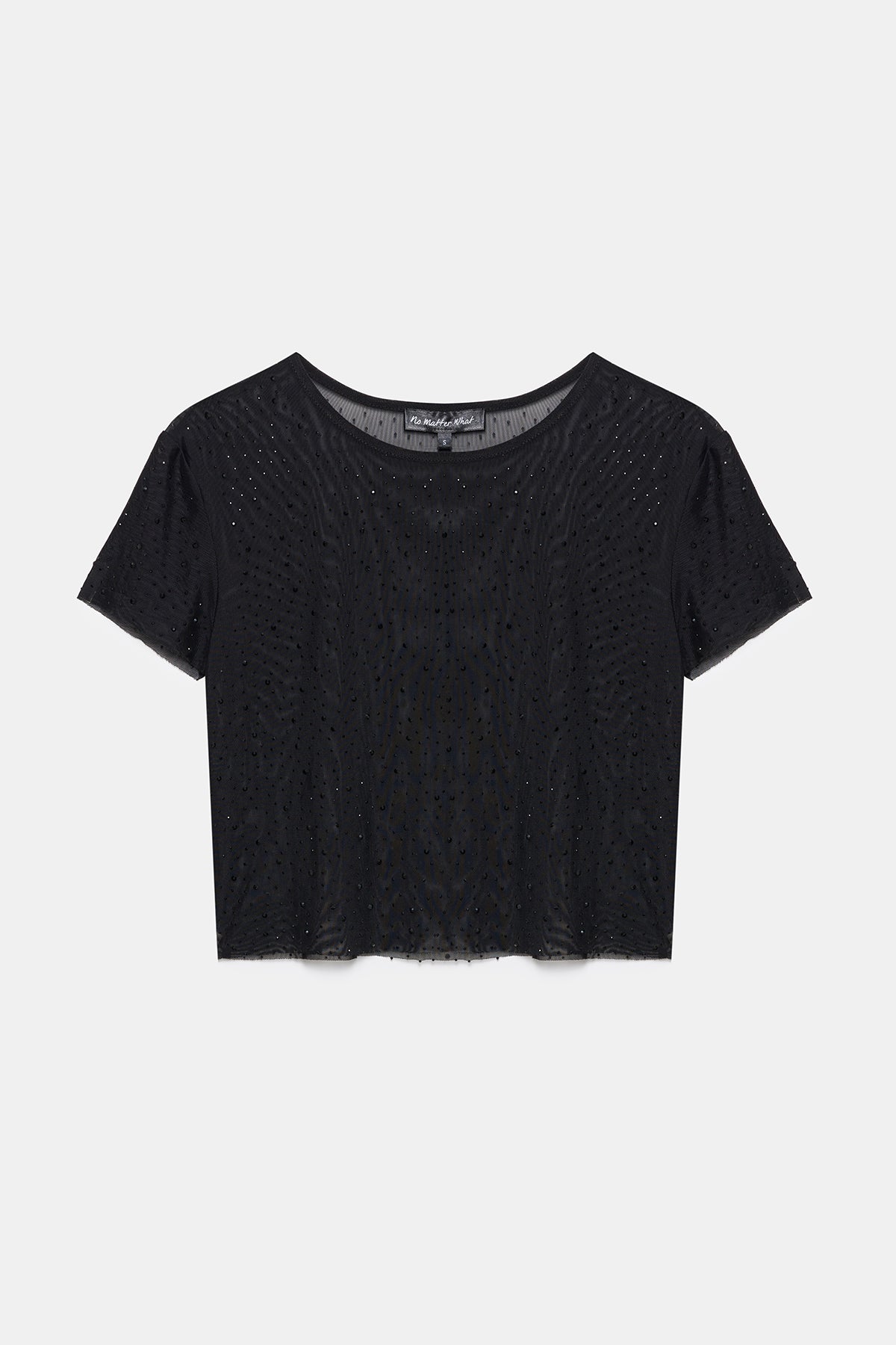 Ärmelloses T-Shirt mit Steinverzierungen