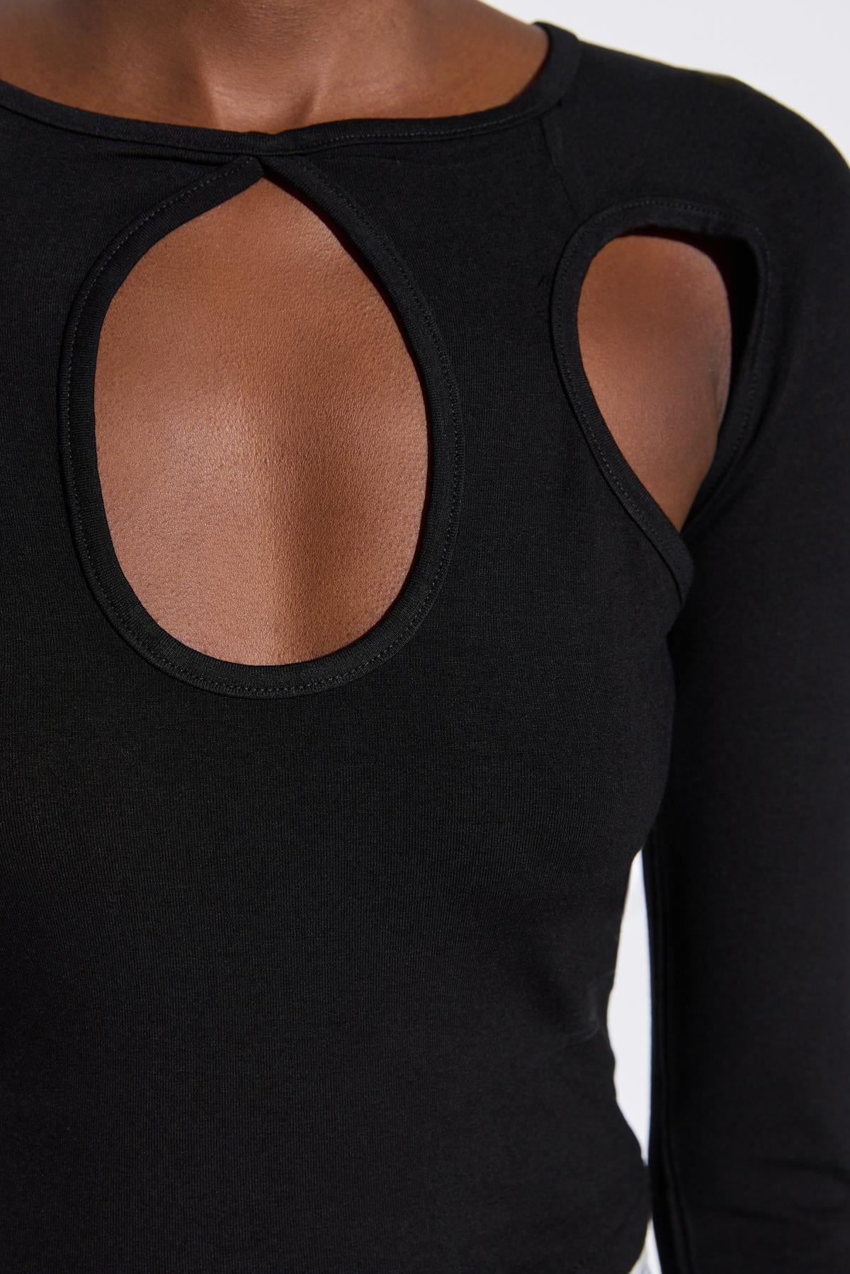 Langärmelige Crop-Bluse