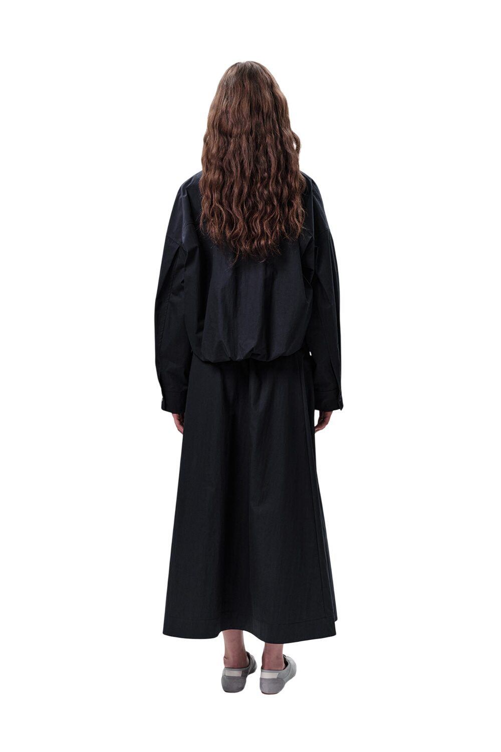 Plissierte kurze Jacke, grün