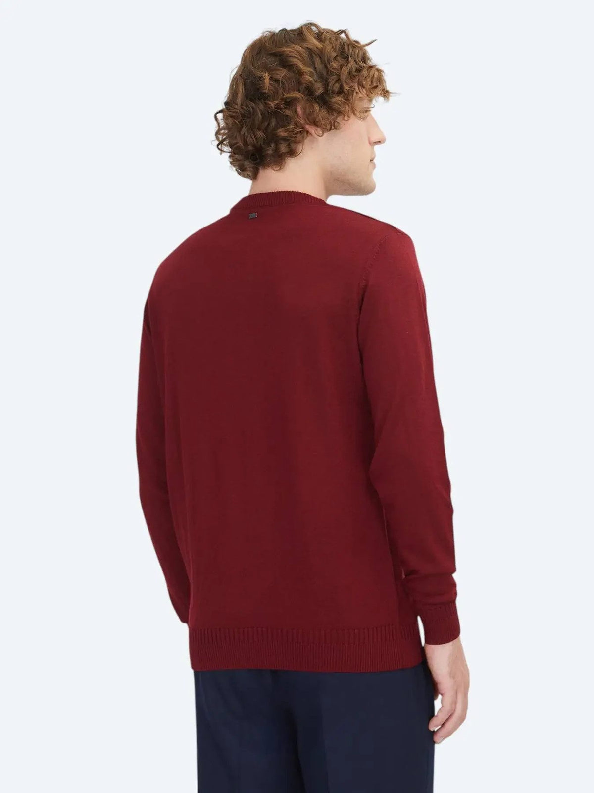Rotes Strick-Sweatshirt