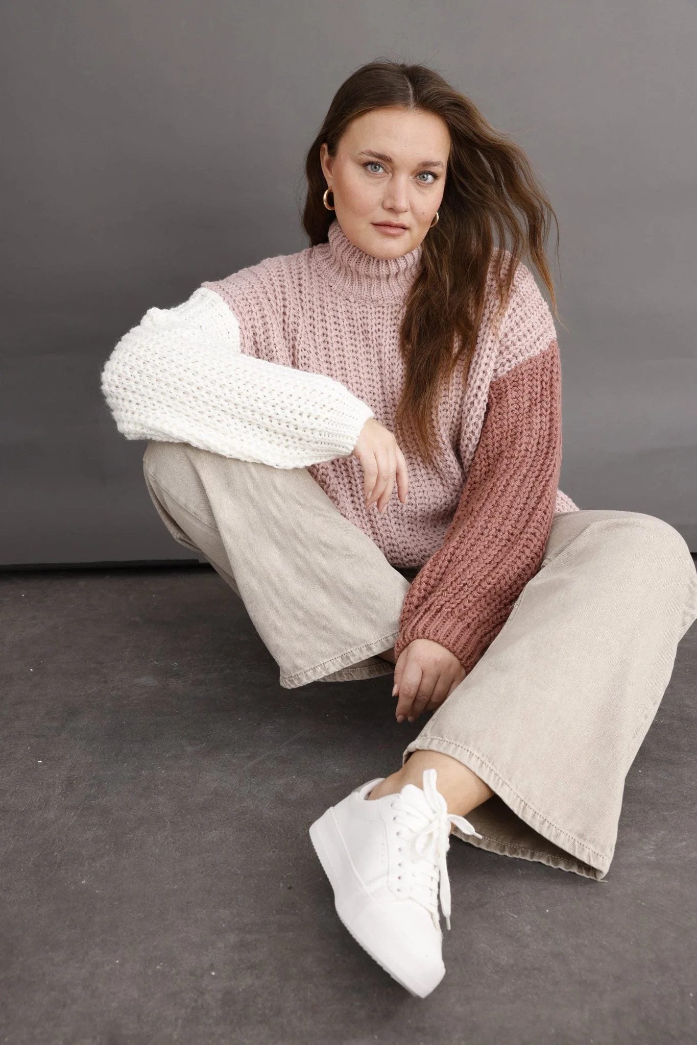 Langärmeliger Strickpullover