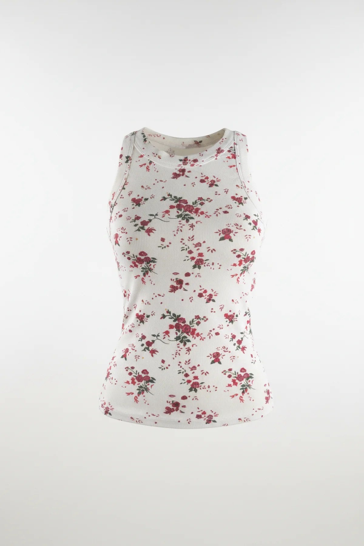 Ärmelloses Tanktop mit Blumenmuster