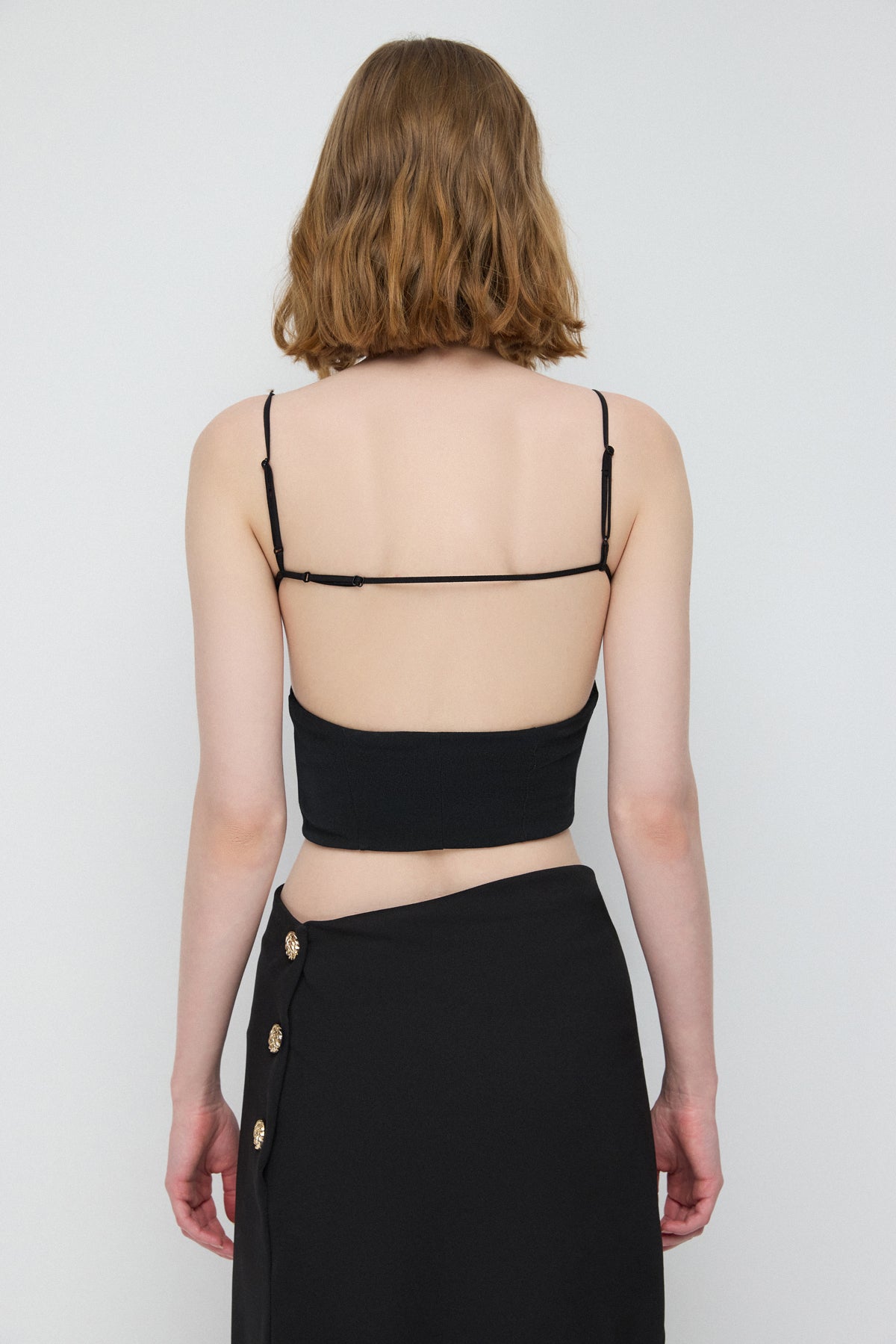 Rückenfreie Crop-Bluse