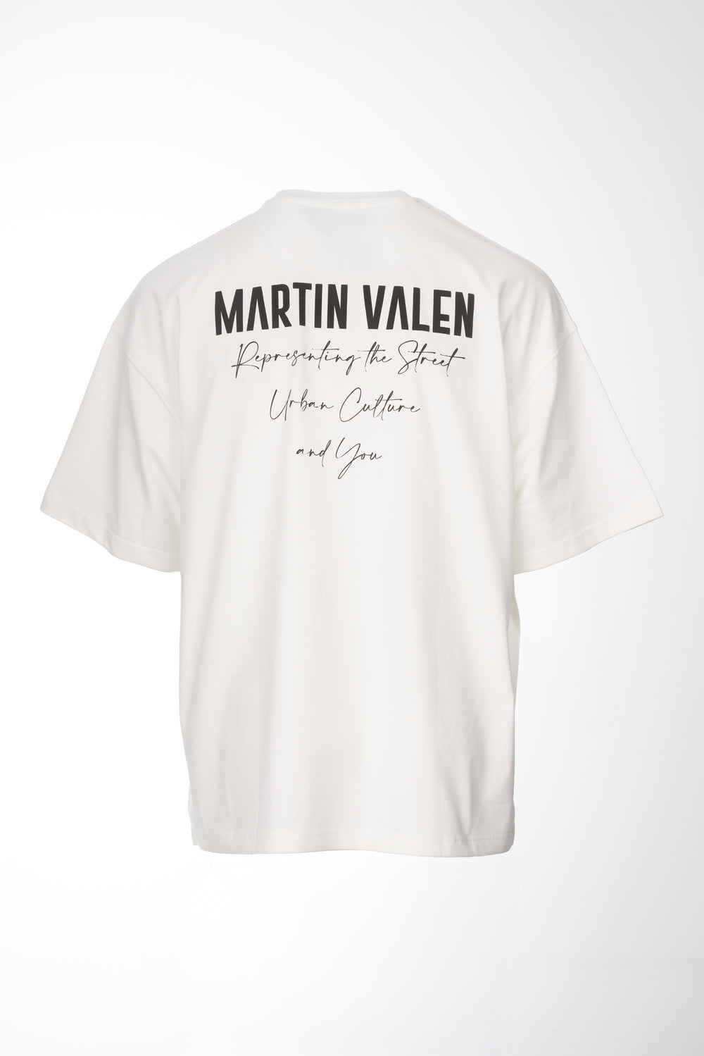 Designer Weiß Bedrucktes T-Shirt - Groß