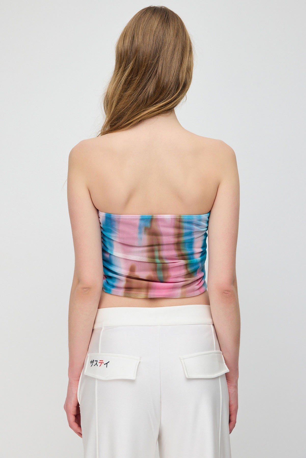 Kurzärmelige Crop-Bluse
