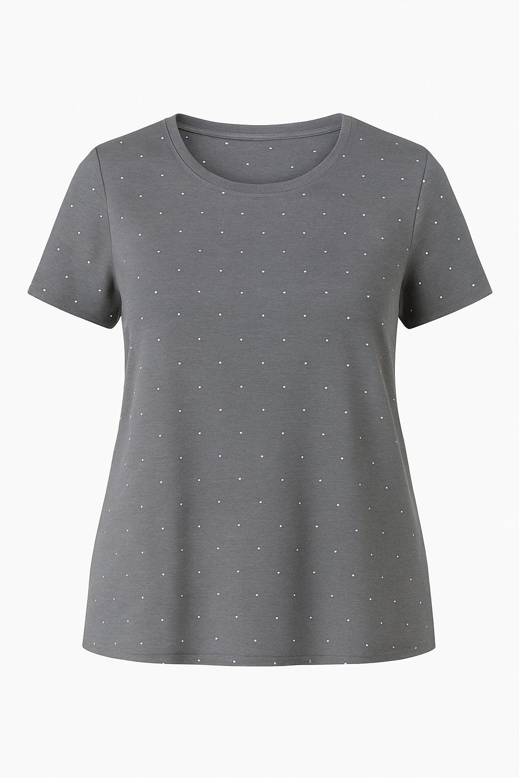 Kurzarm-T-Shirt mit Steindetails