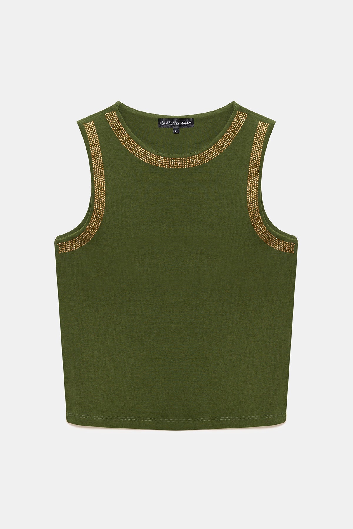 Ärmelloses Tanktop mit Steindetails