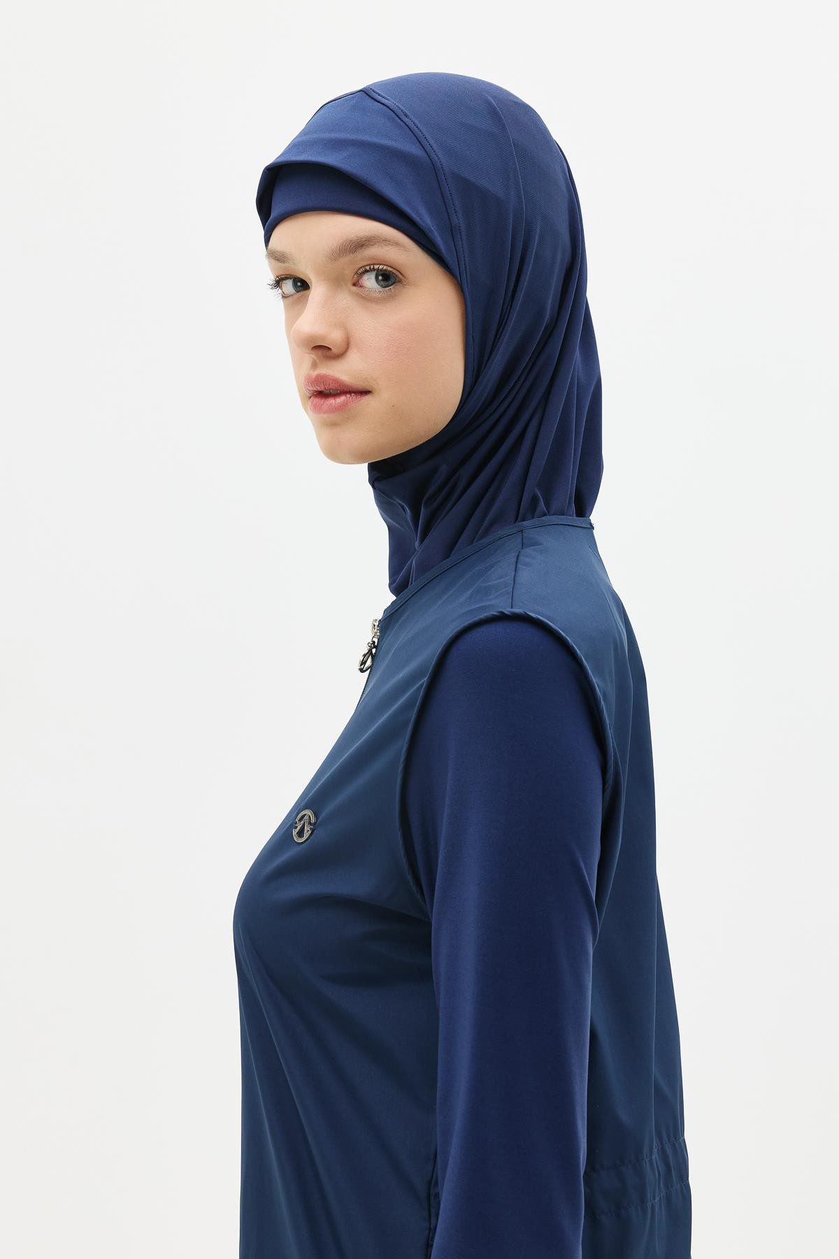 5-teiliges Ganzkörper-Badeanzug-Set in Marineblau