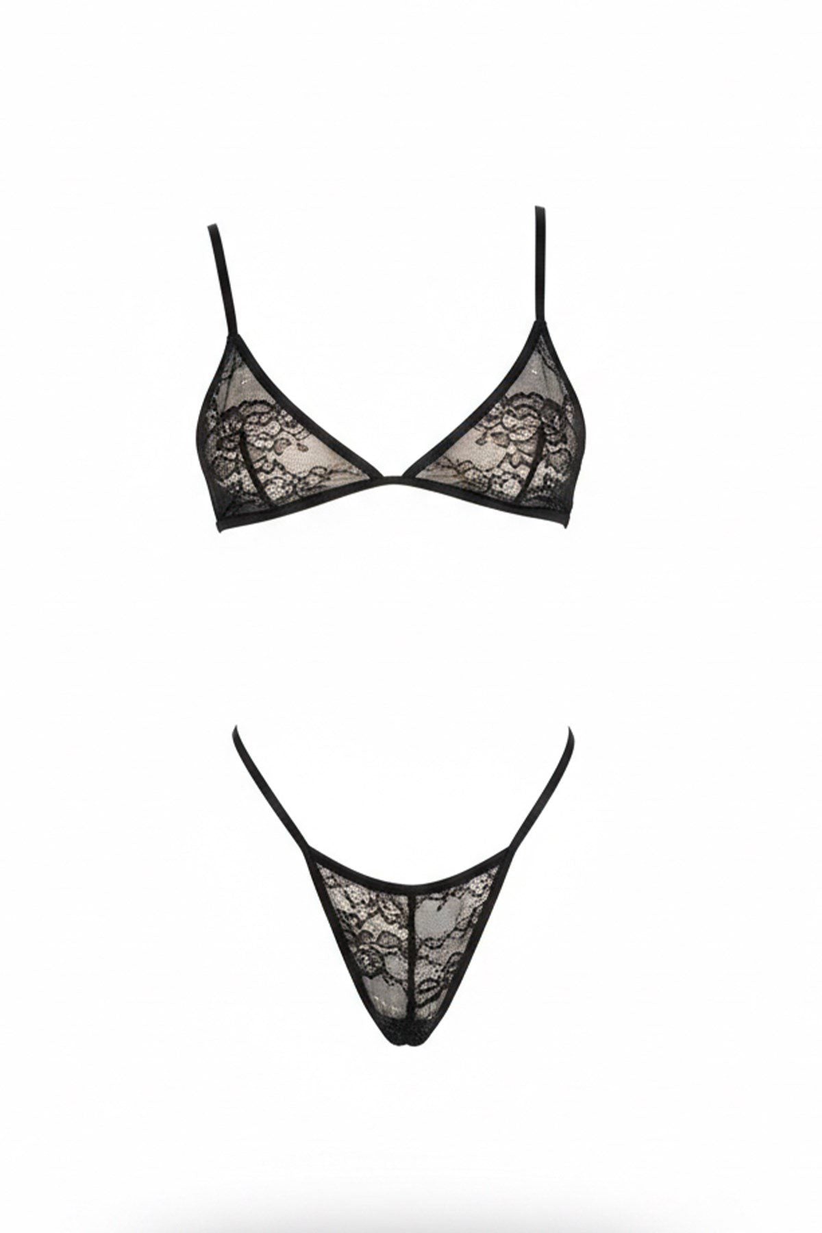 4-teiliges Creme-Bralet-Set