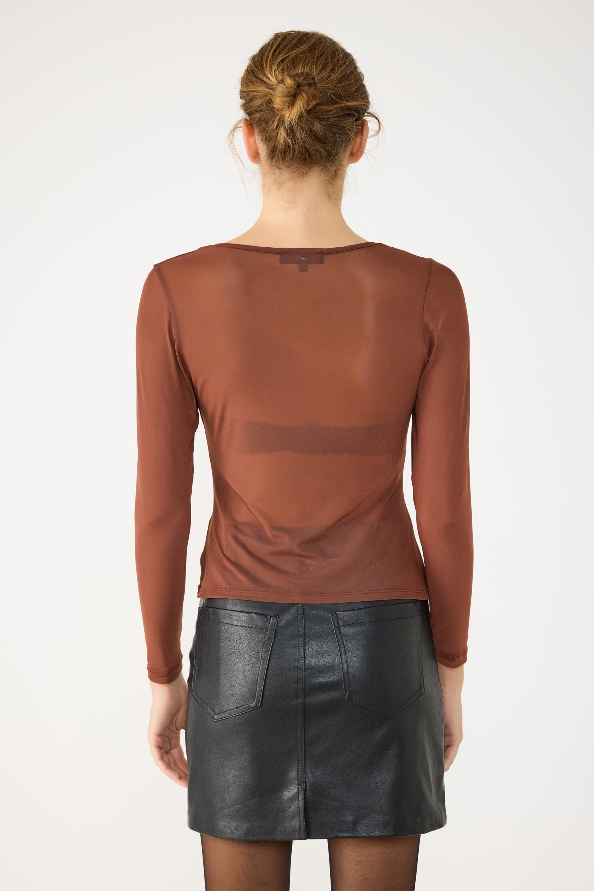 Langärmelige Bluse mit Strasssteinen