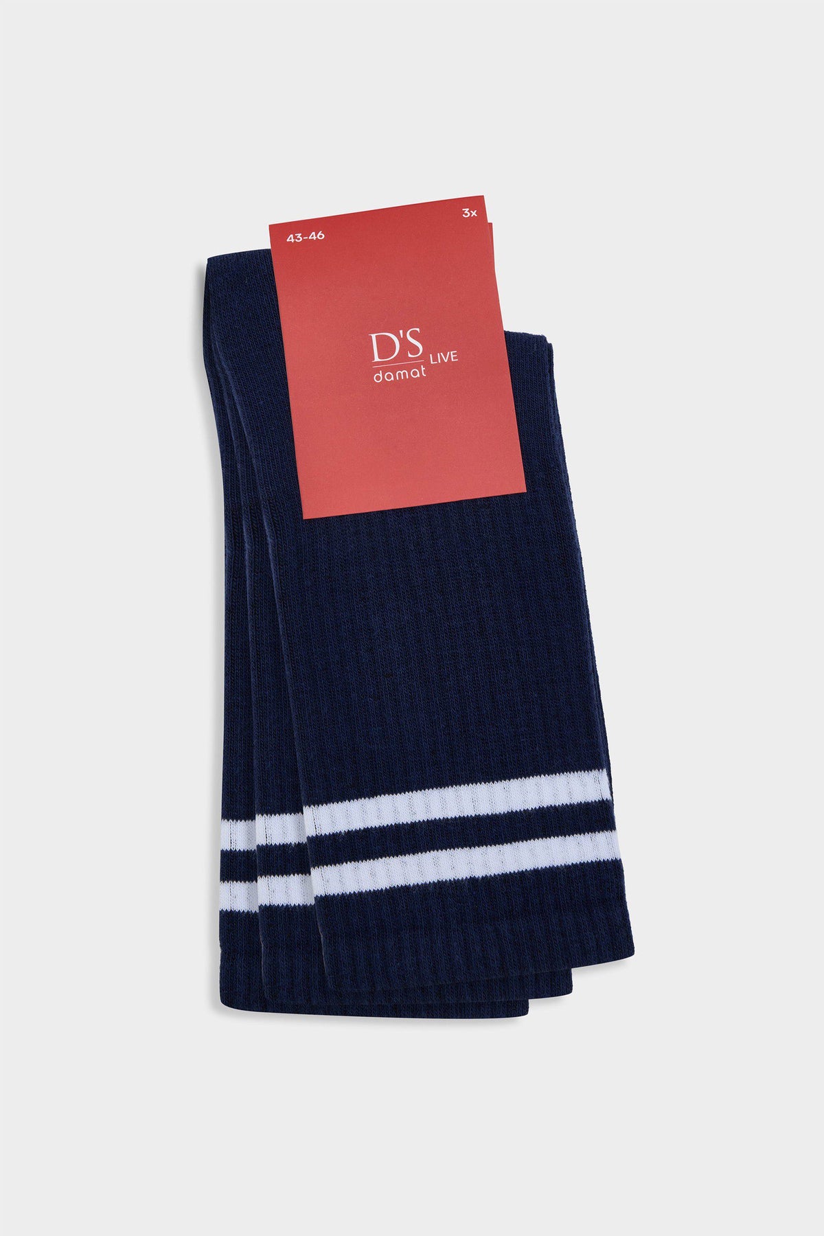 Schwarz Gestreifte Tennissocken - 3 Paar