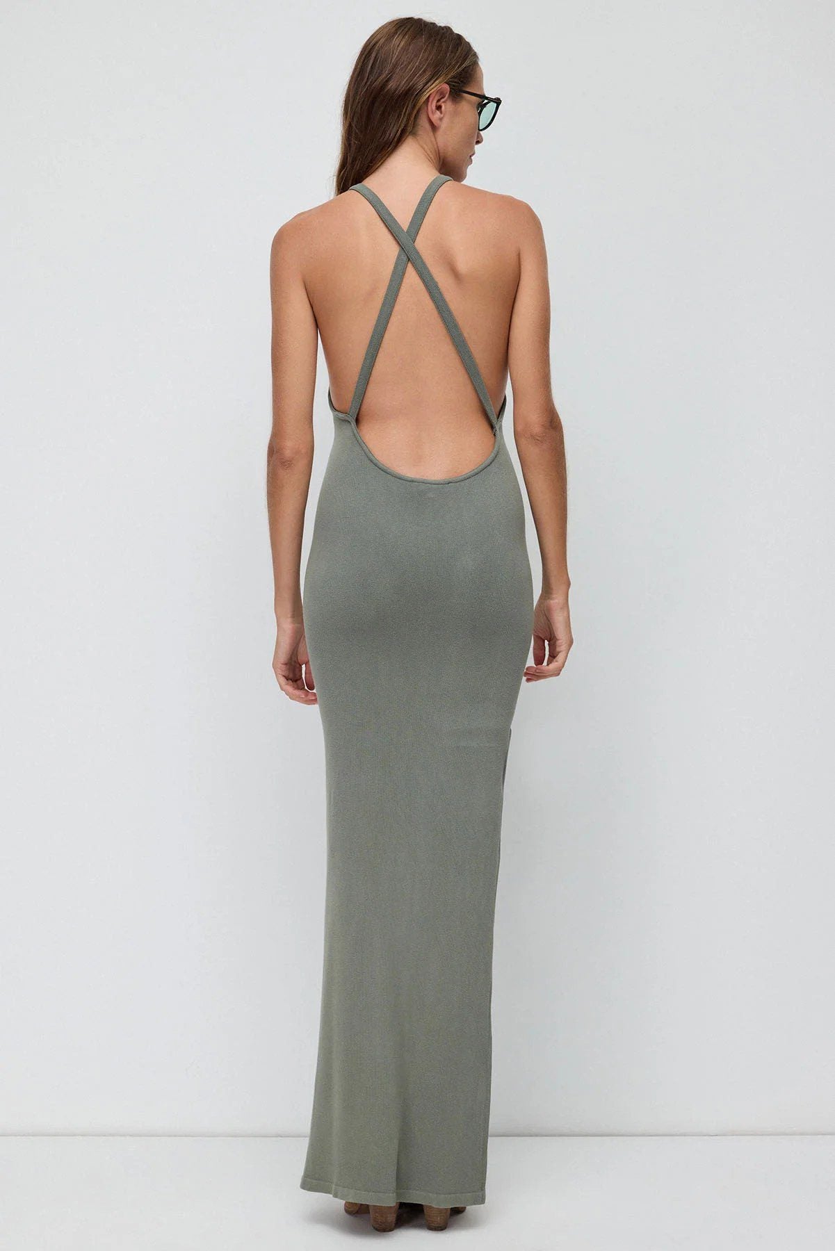 Langes Maxikleid mit Schlitz