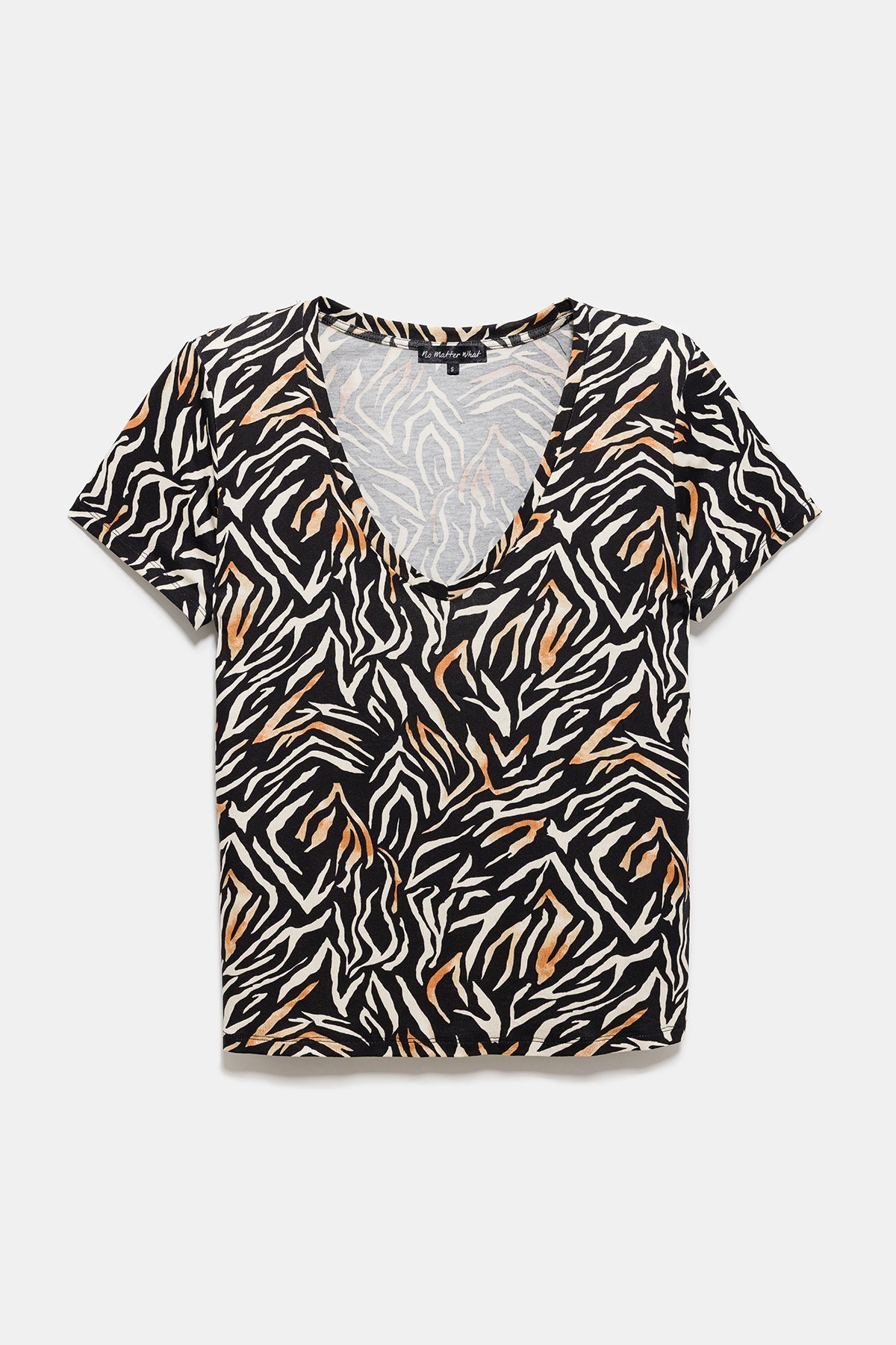 T-Shirt mit V-Ausschnitt und Muster