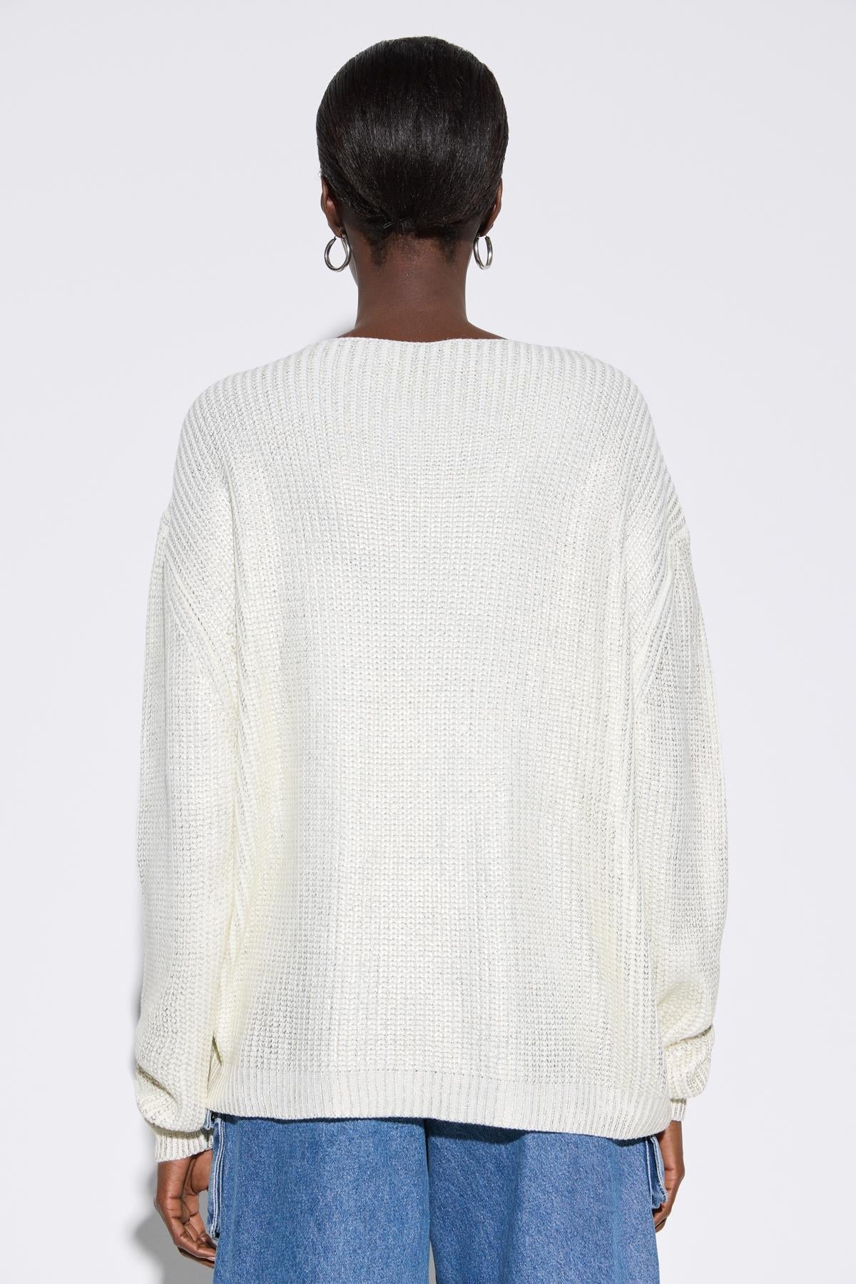 Strickpullover mit V-Ausschnitt