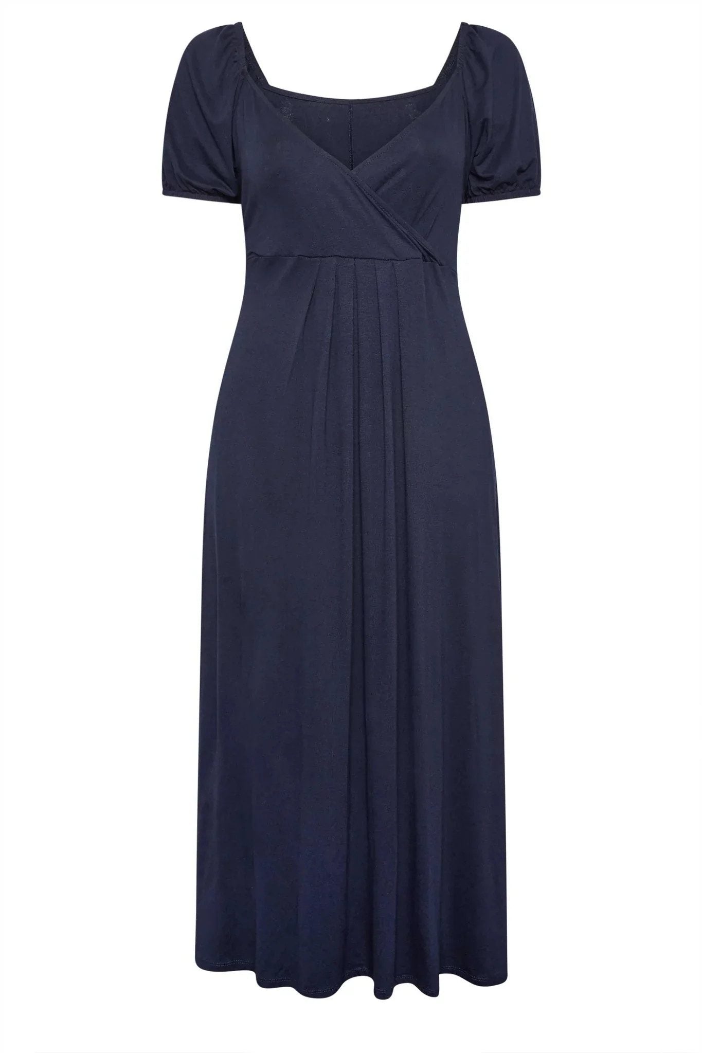 Langes Kleid mit Wickeldetail