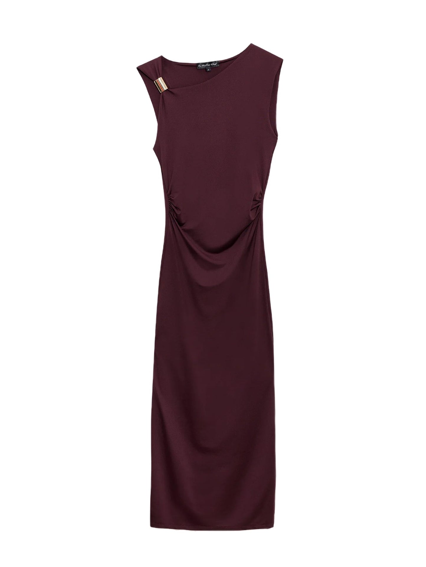 Ärmelloses Kleid mit asymmetrischem Ausschnitt