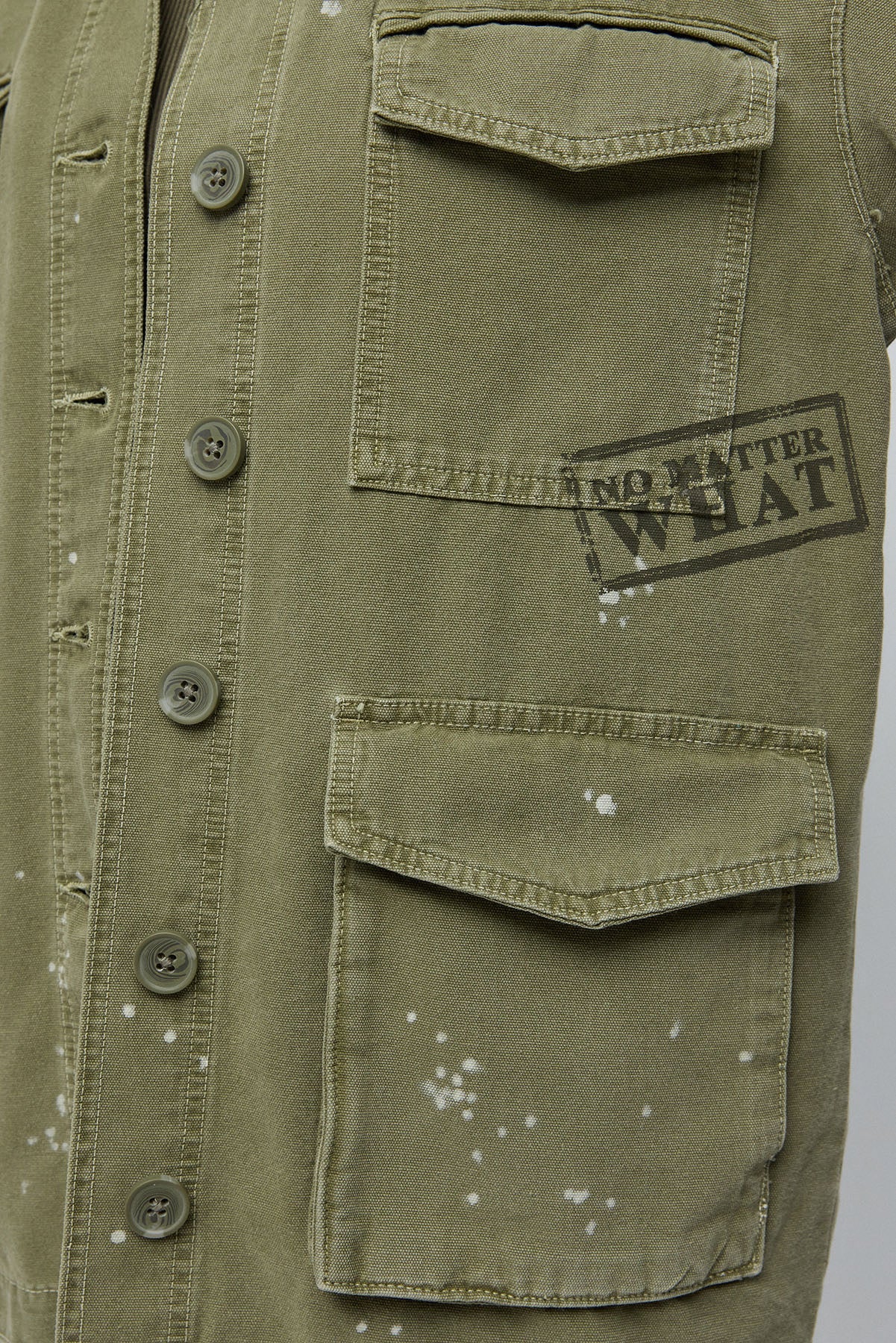 Geknöpfte Jacke mit Taschen