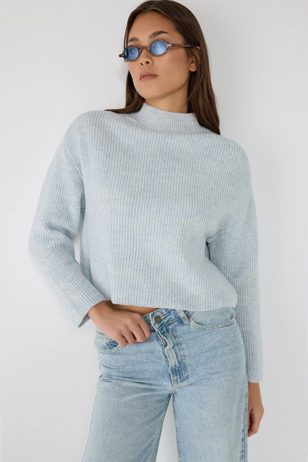 Halbrollkragenpullover