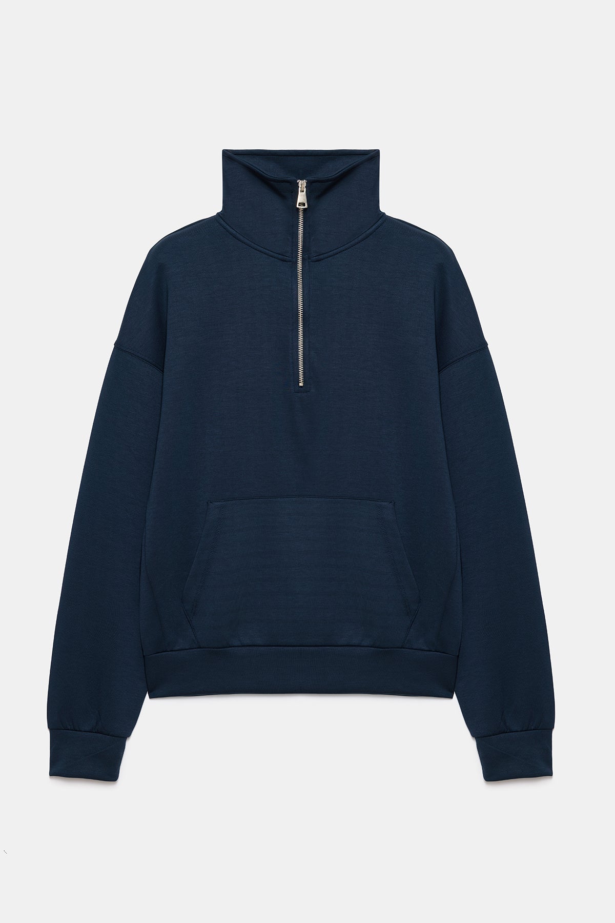 Sweatshirt mit halbem Reißverschluss