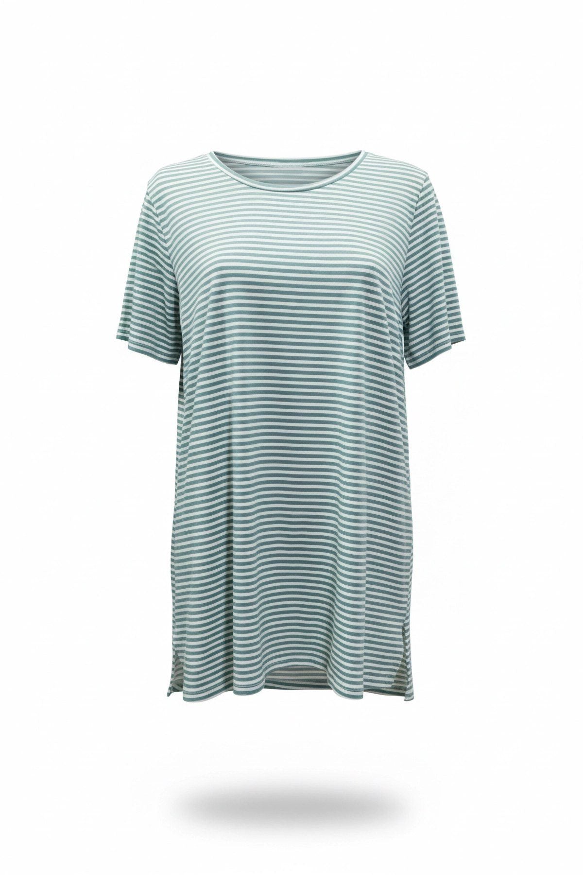 Gestreiftes T-Shirt mit Schlitz