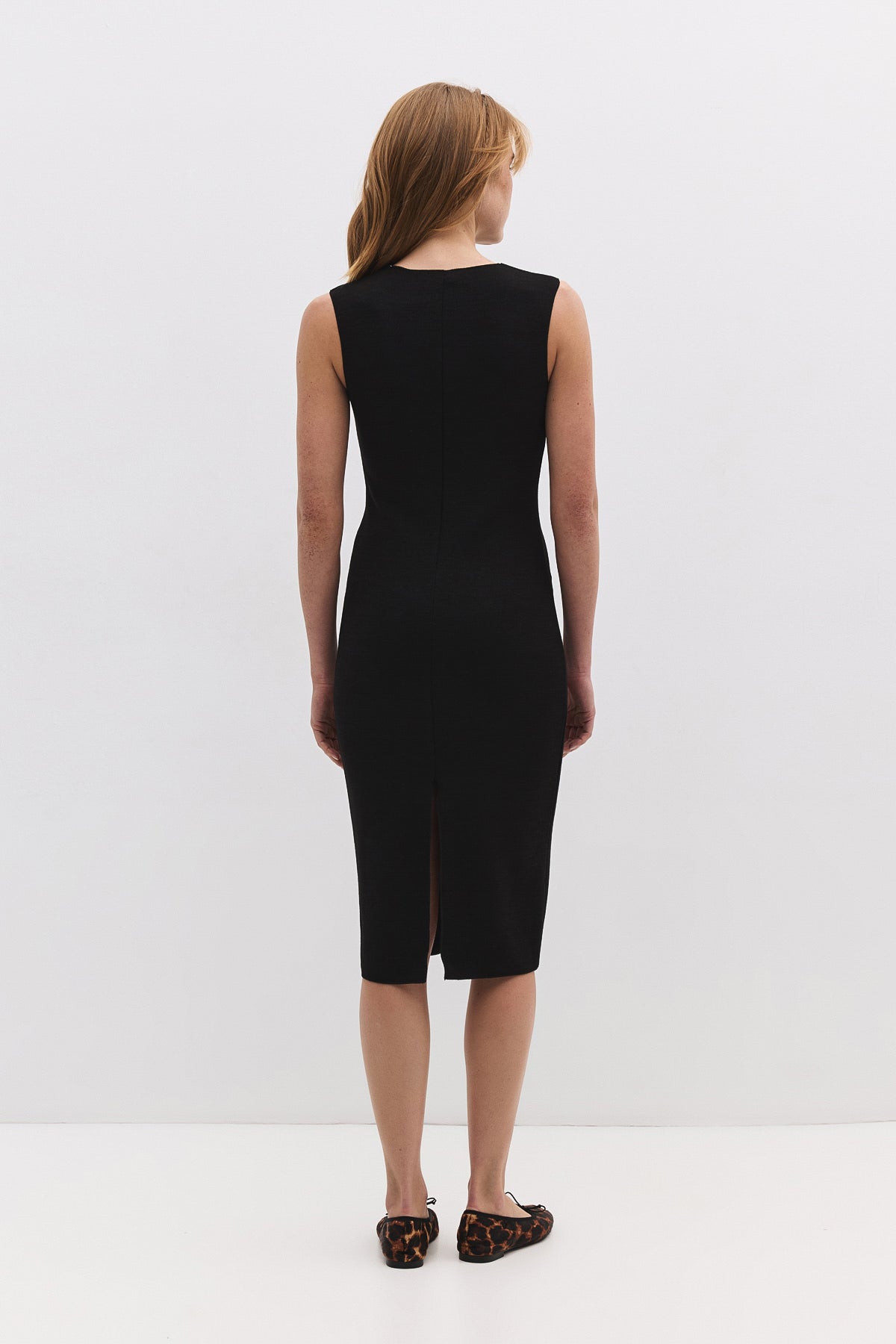 Midikleid mit Schlitz