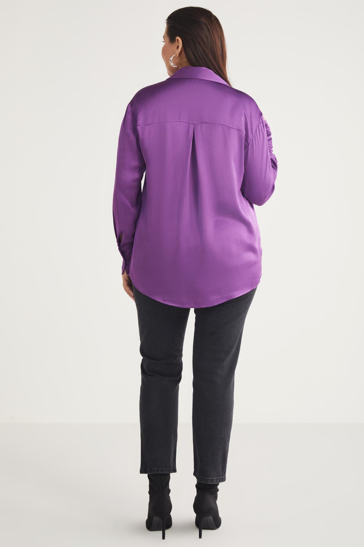 YVONNEBB Satin Regular Hemd