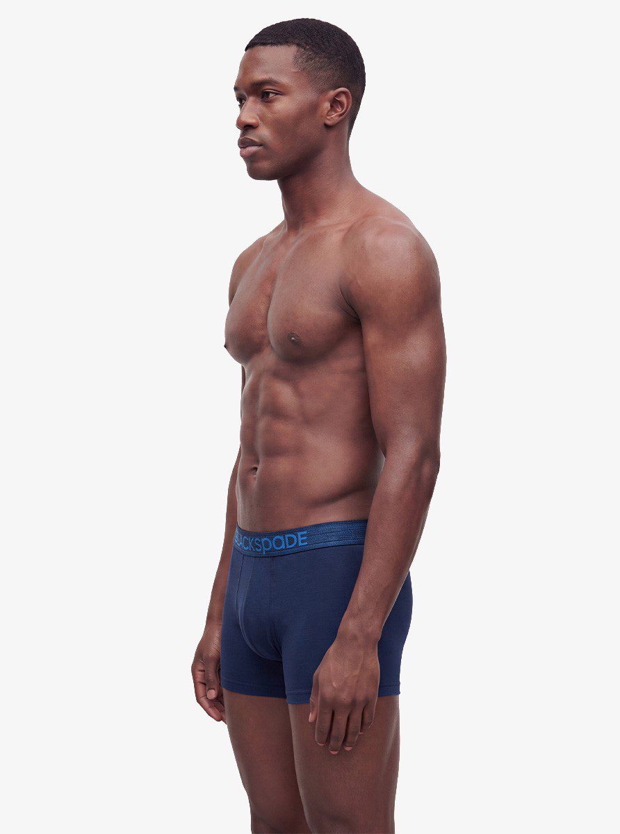 Herren Boxer Shorts 3er-Pack - Grau Blau Schwarz