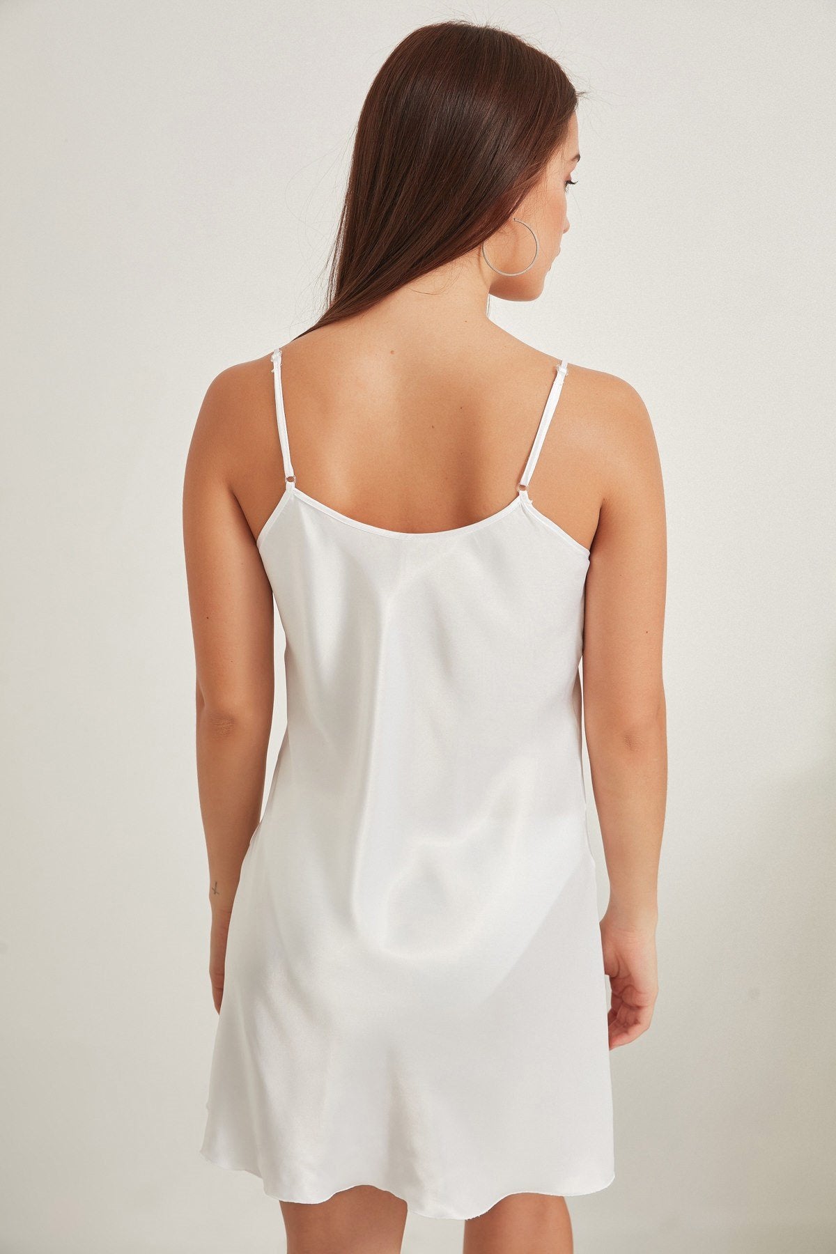 Damen Satin-Nachthemd