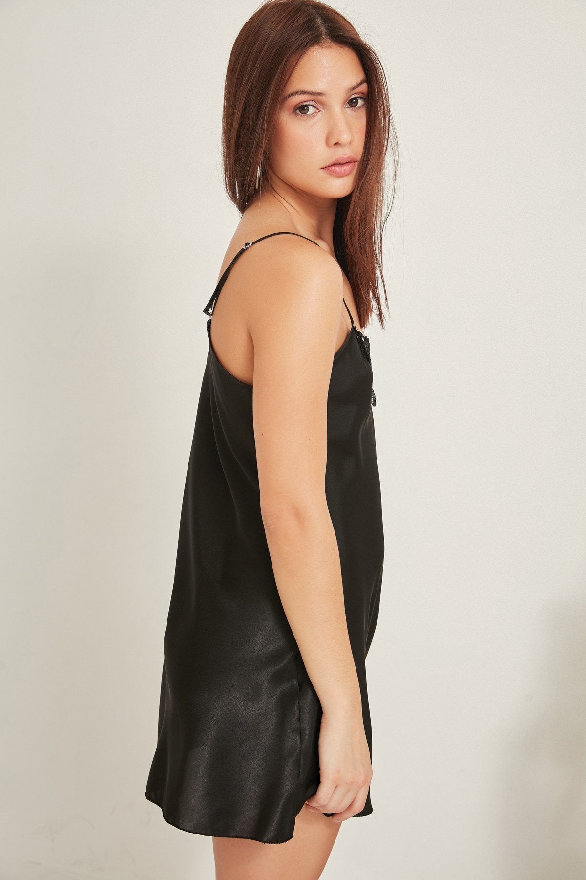 Damen Satin-Nachthemd