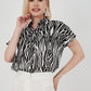 Short Sleeve Patterned Viscose Shirt