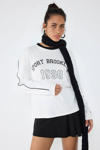 Bedrucktes Basic-Sweatshirt