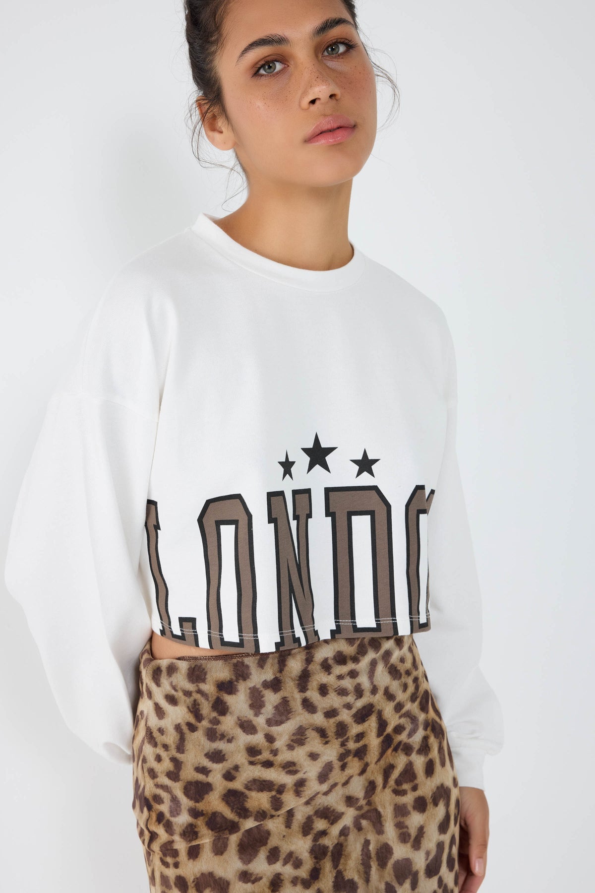 Bedrucktes Basic-Sweatshirt