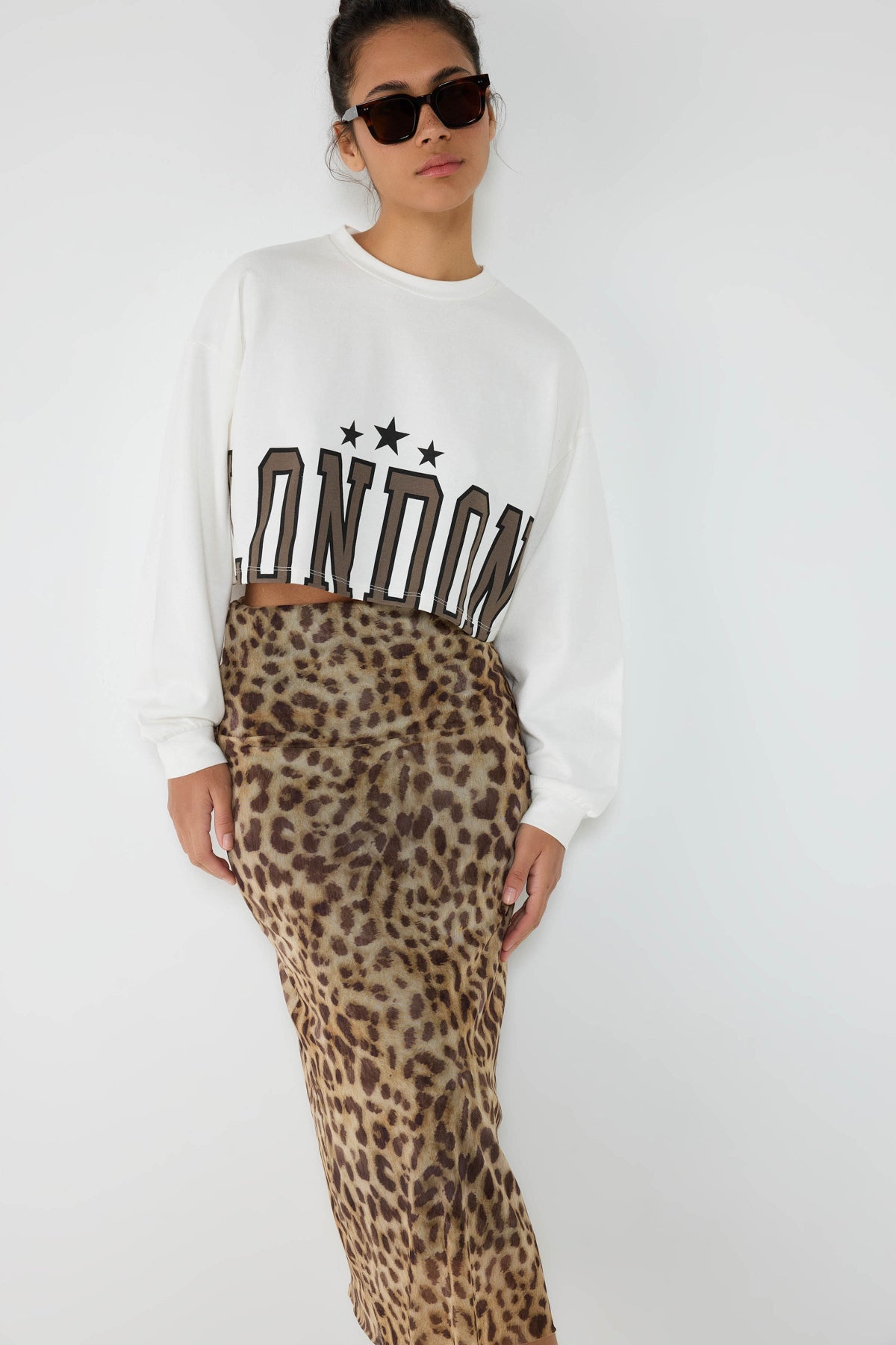 Bedrucktes Basic-Sweatshirt