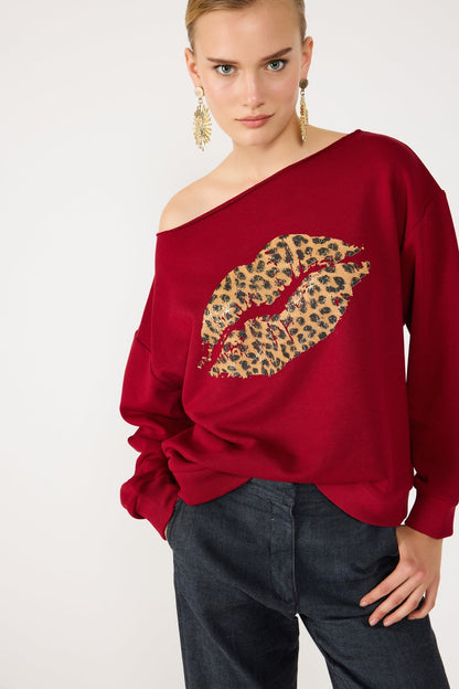 Bedrucktes Basic-Sweatshirt