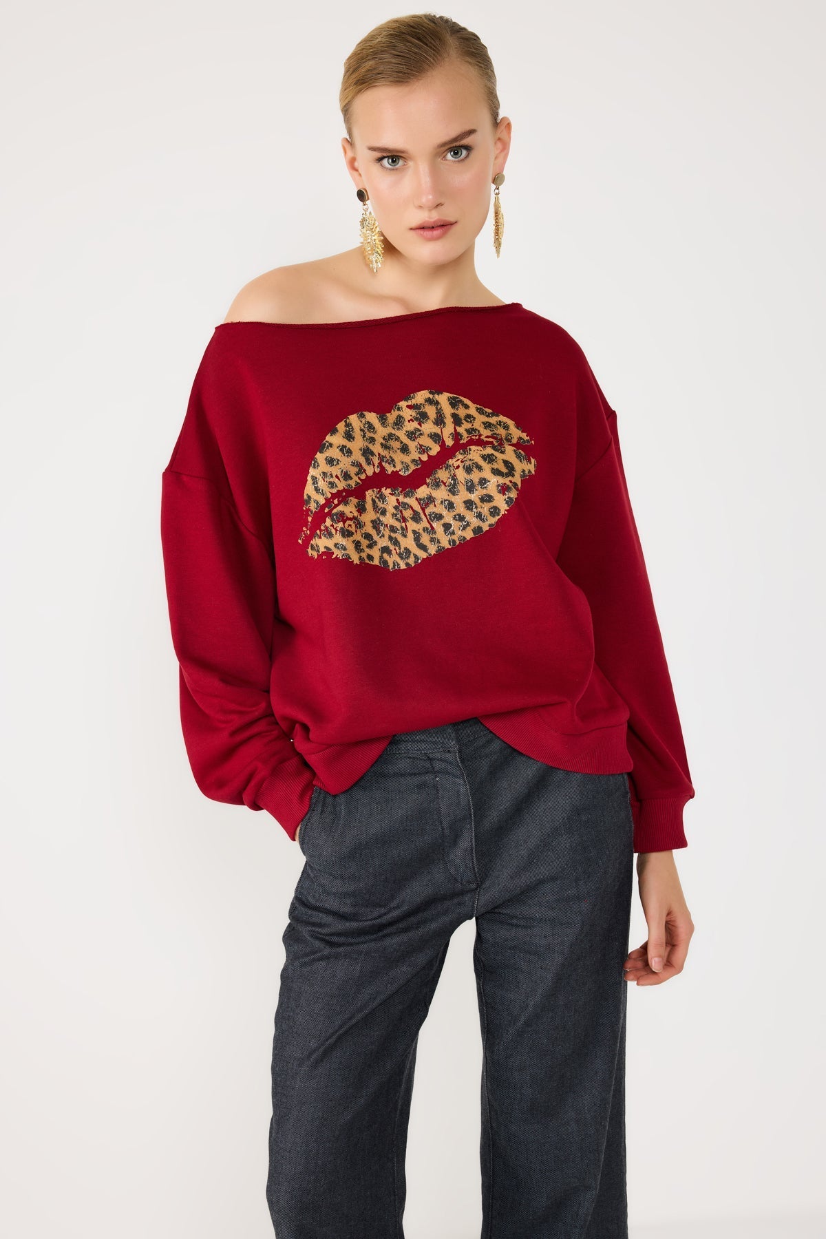 Bedrucktes Basic-Sweatshirt