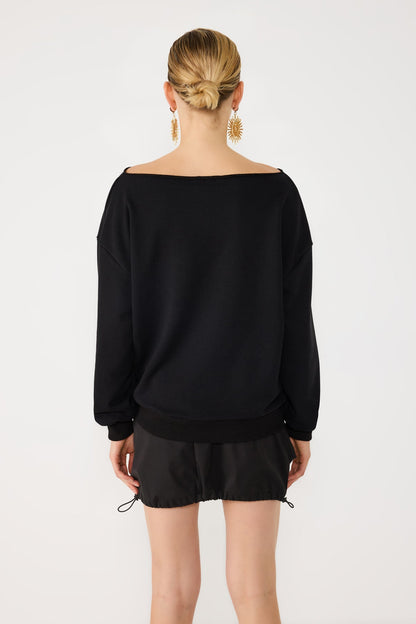 Sweatshirt mit Leopardenmuster und Lippenprint