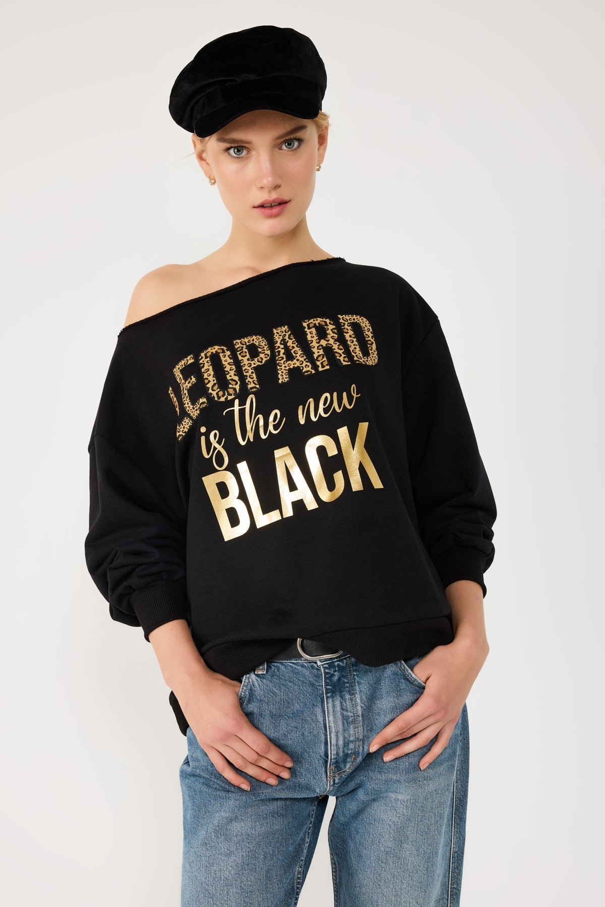 Bedrucktes Basic-Sweatshirt