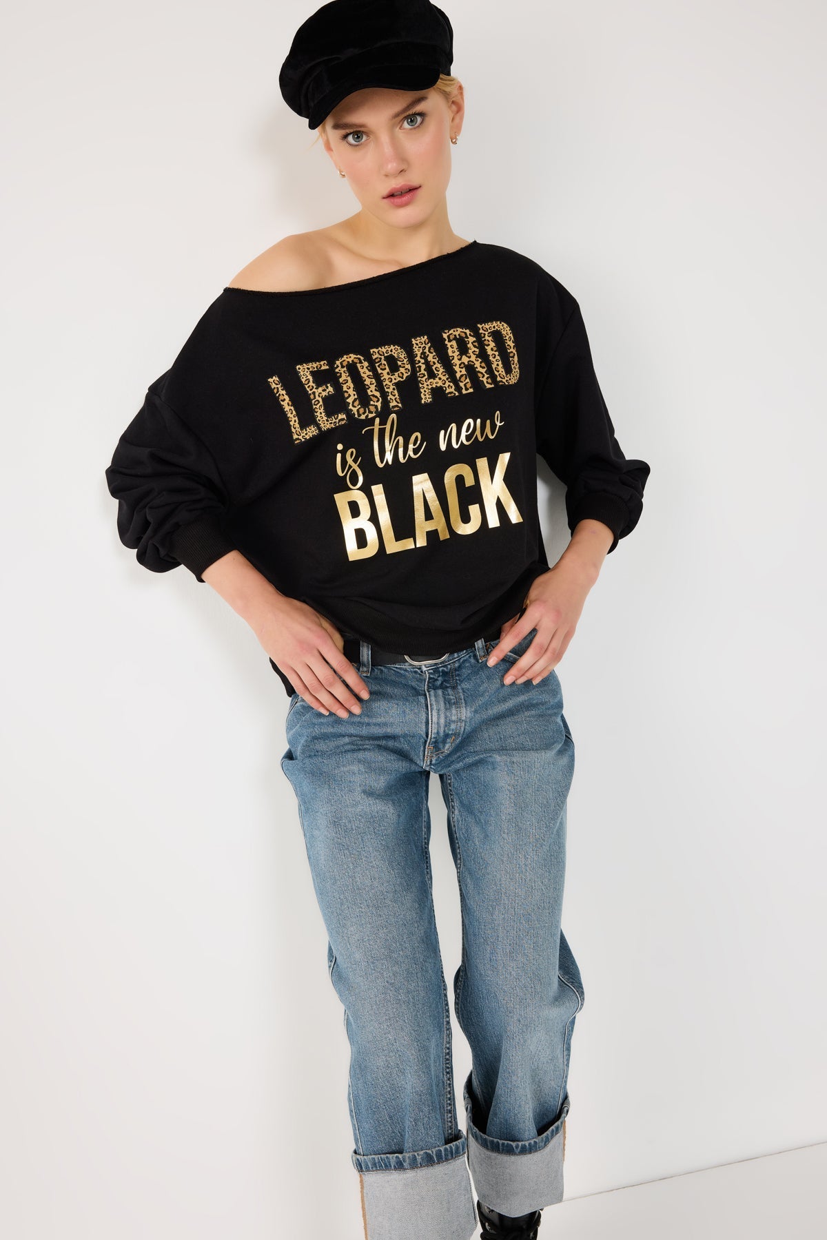 Bedrucktes Basic-Sweatshirt