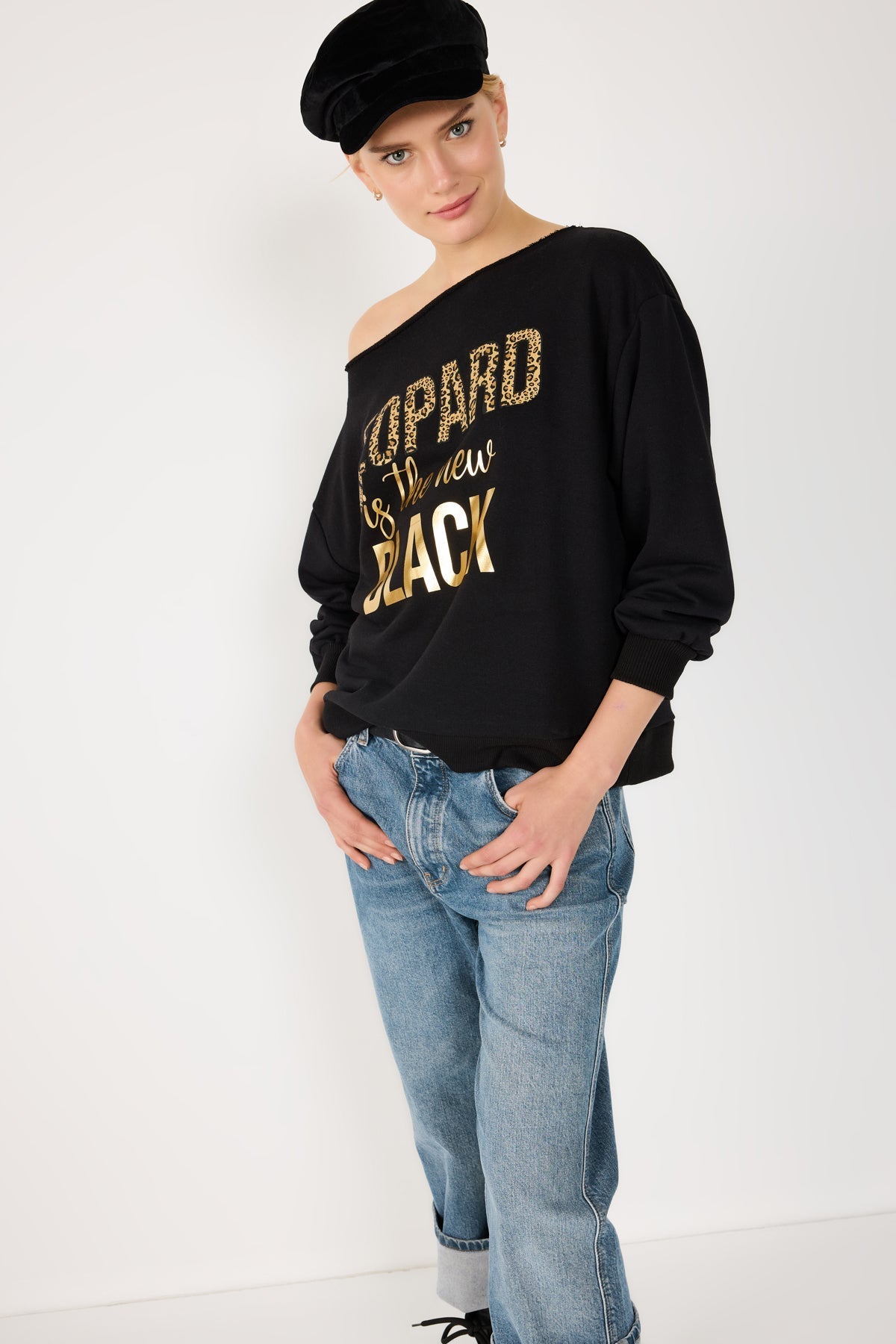 Bedrucktes Basic-Sweatshirt