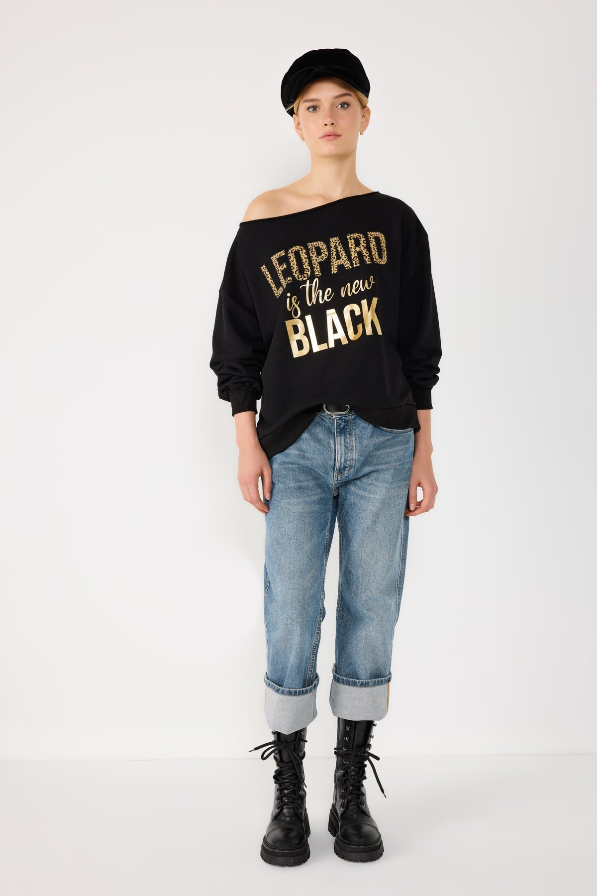 Bedrucktes Basic-Sweatshirt