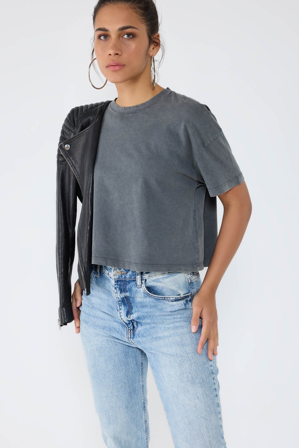 Basic-T-Shirt mit Rundhalsausschnitt