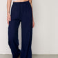 Comfortable Trouser with Elastic Waist - Navy Blue