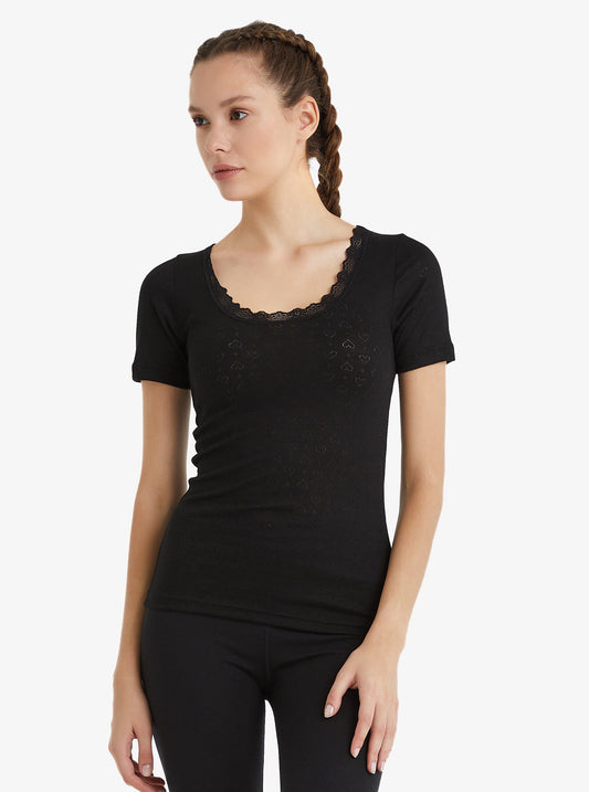 Damen Thermo T-Shirt Level 1 - Schwarz