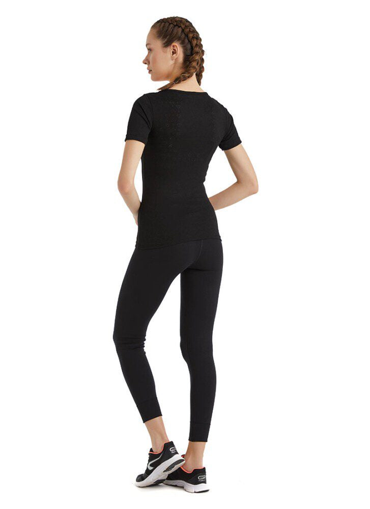 Damen Thermo T-Shirt Level 1 - Schwarz