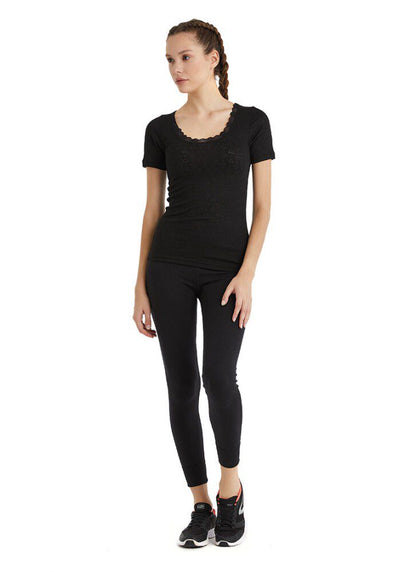 Damen Thermo T-Shirt Level 1 - Schwarz
