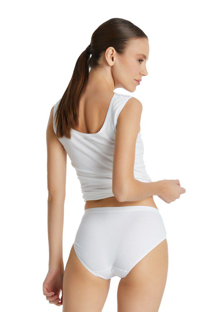 Spitzen Damen Slips Privat 1311 - Weiß